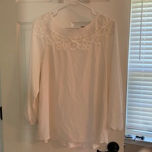 Ivory Loft blouse, size L